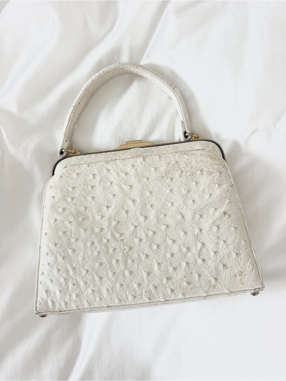 Rare Lucille de Paris Ostrich Handbag